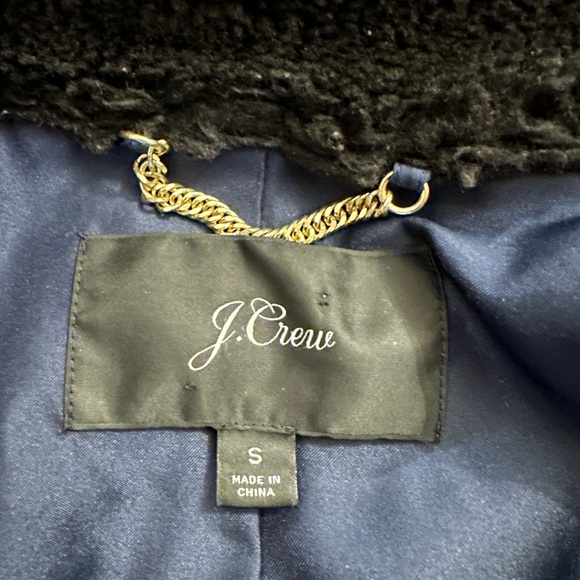 J. Crew Black Teddy Sherpa Coat Sz Small - Picture 7 of 13